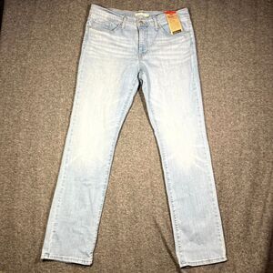 NWT Levis 314 Shaping Straight Jeans Womens 32 Mid Rise Stretch 34x32